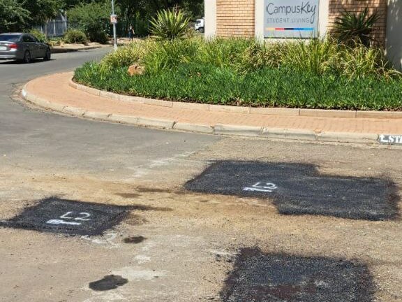 Logeman Street...
46 potholes and 9 patches repaired.