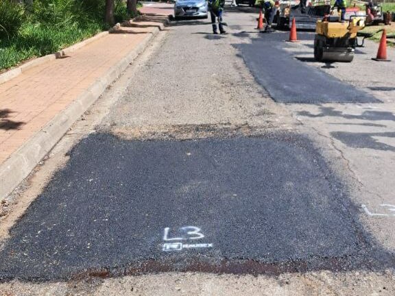 Logeman Street...
46 potholes and 9 patches repaired.